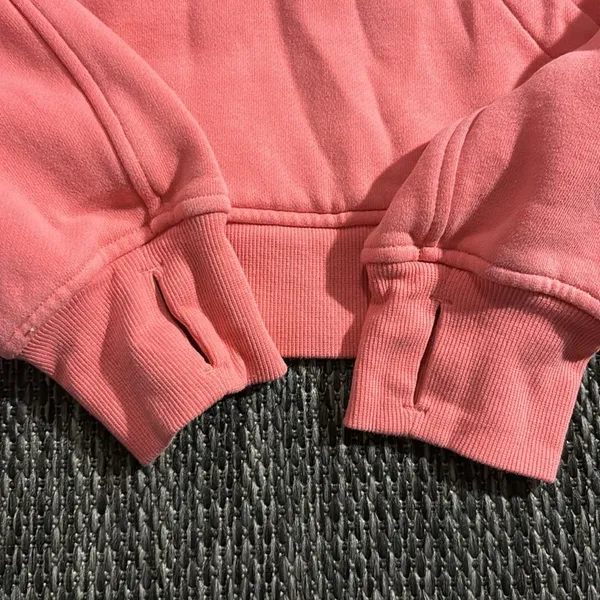 Lululemon Scuba Oversized Half Zip Hoodie Cotton Terry Raspberry Cream Size XS/S - Image 6