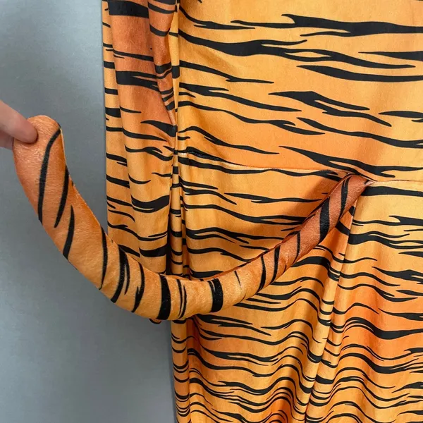 Spirit Catsuit Halloween Costume Tiger Bodysuit ONLY Adult Women Size Large Tail - Image 11