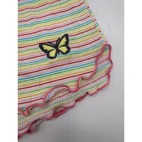 Emerson‎ Road Pajama Set Women Large Yellow Pink Striped Butterfly Sleepwear NWT - Image 10