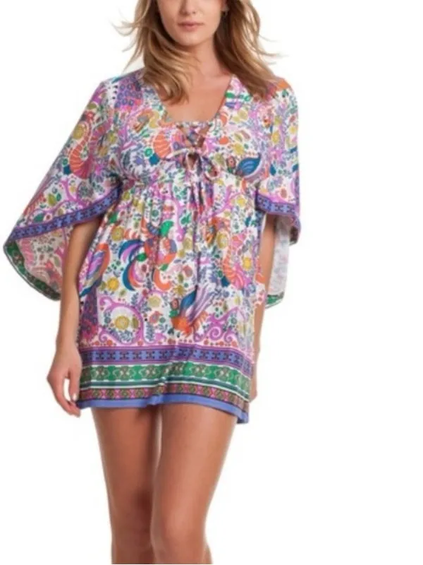 Trina Turk Jungle Beach Resort Swim Cover-Up Dress, size 4 - Image 2