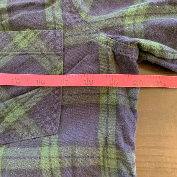 Old Navy Womens Classic Flannel Shirt Long Sleeve‎ Button Down Plaid Size M - Image 8