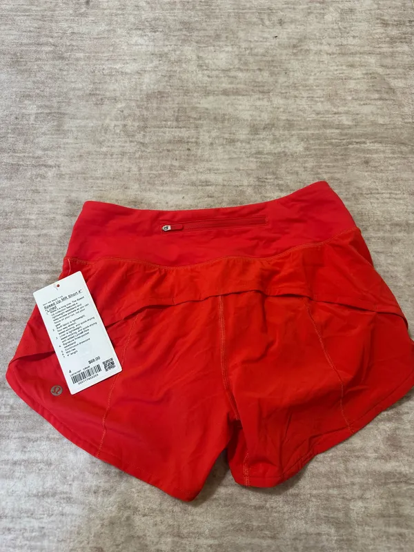 Lululemon Speed Up shorts 4” size 4 carnation red brand new - Image 5