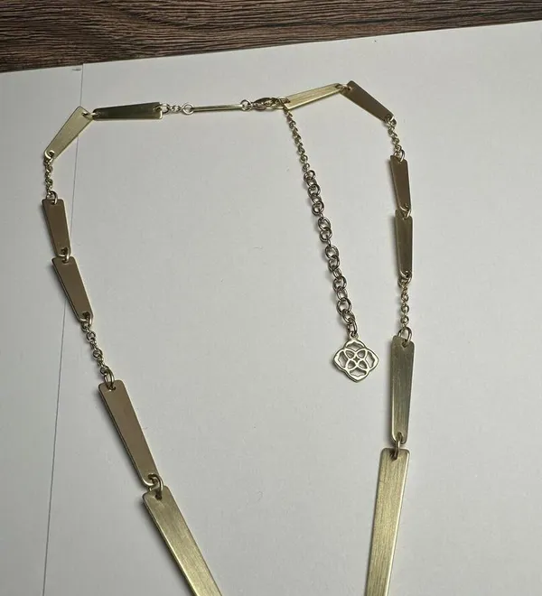 Kendra Scott Gail Y Drop Lariat Necklace Gold Tone - Image 2