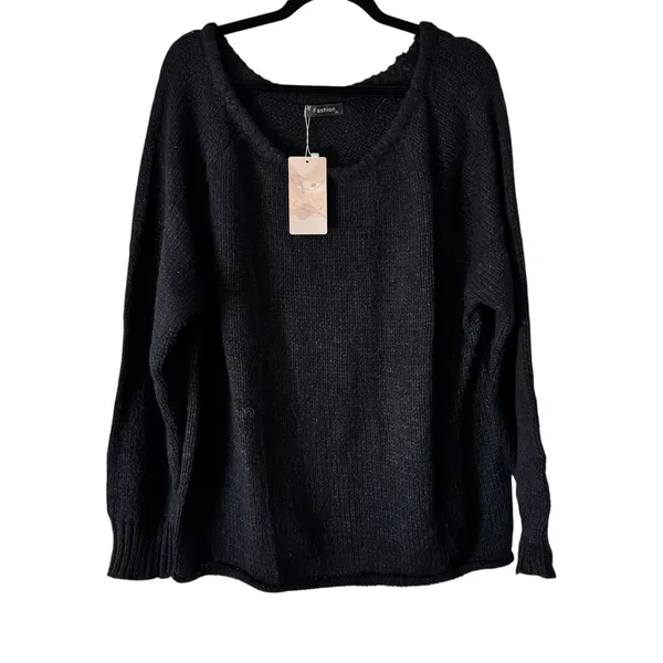Fashion Oversized Sweater‎ Knit Pullover Long Sleeve Relaxed Fit XL - Image 5