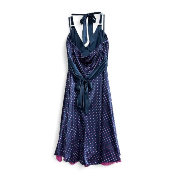 Y2K Ruby Rox Polka Dot Halter Dress size Small - Image 4