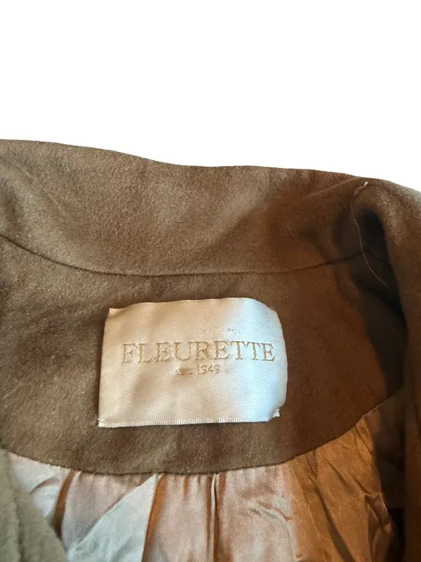 Fleurette Camel Coat Jacket Button - Image 5