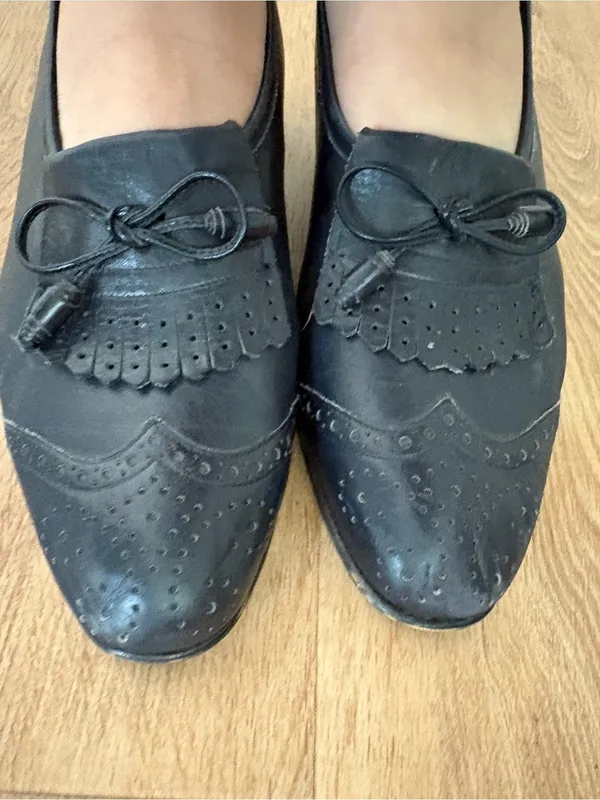 40s style loafer heels Blue Size 8.5 - Image 4