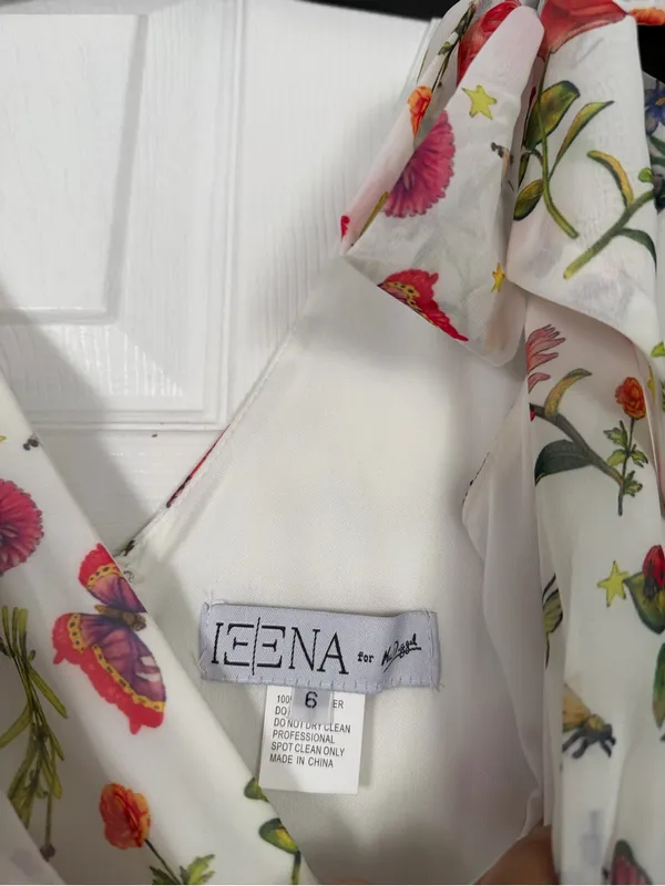 Ieena for Mac Duggal Floral Maxi Dress Gown Cottagecore Flowy Wedding Guest - Image 7