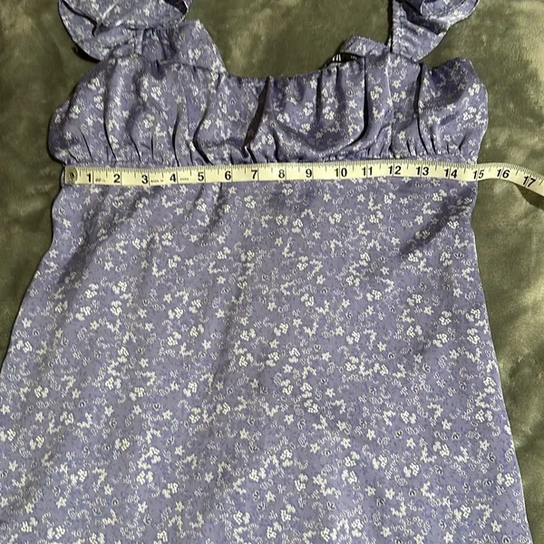 Zara size large purple floral babydoll dress - Image 10