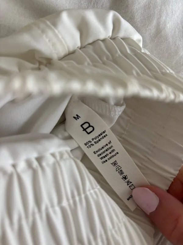 White Amazon Athletic Shorts - Image 3