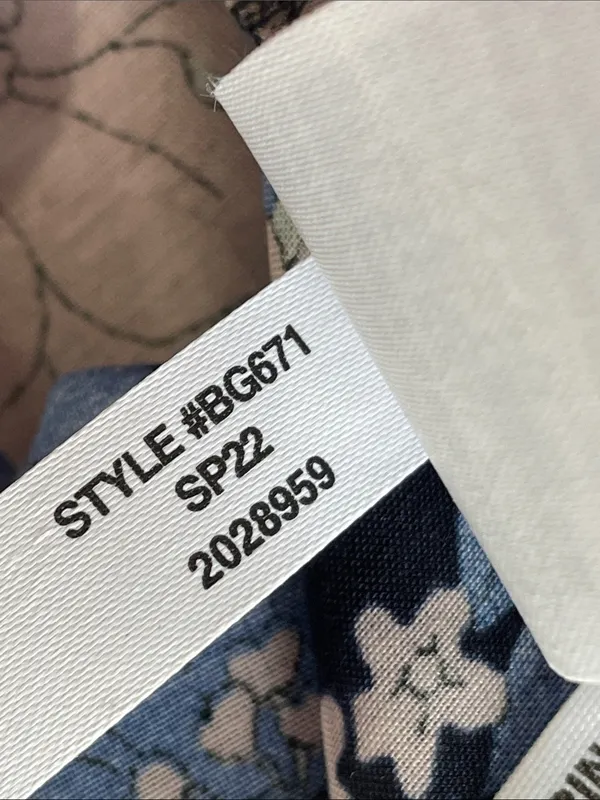 J. Crew Navy Floral Puff-Sleeve Square Neck Top - Image 7