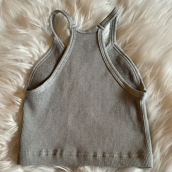Free People Happiness Runs Crop Tank in Heather Grey - Image 11