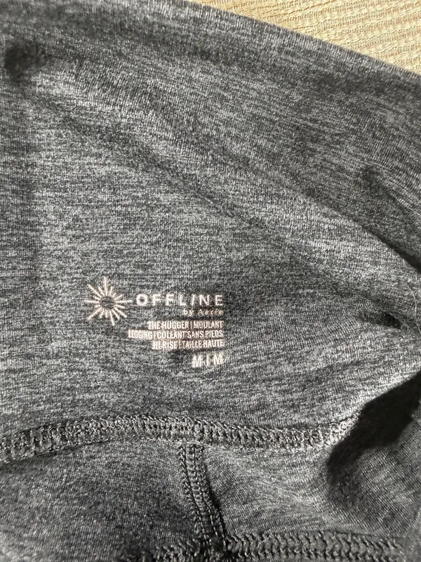 OFFLINE by Aerie The Hugger Leggings Womens Medium Gray High Rise Pocket - Image 6