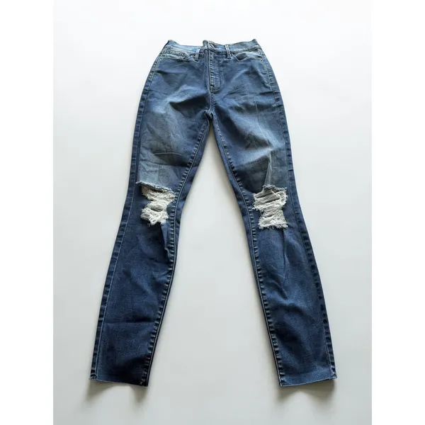 PacSun Womens High Rise Jegging Size 25 Distressed Blue Denim‎ Skinny Jeans NWT - Image 2