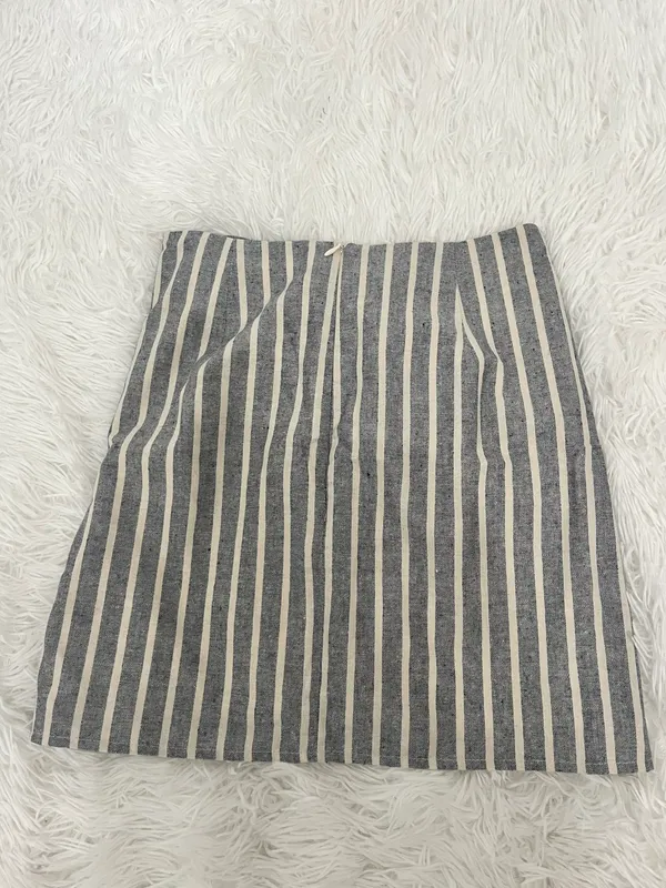 Altar'd State Linen Tie Front Striped Mini Skirt - Image 2