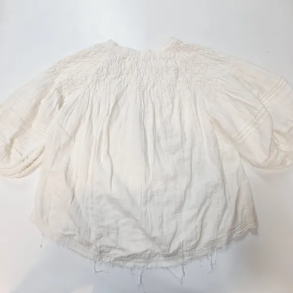 Free People Secret Falls Smocked Top in Ivory - Image 10