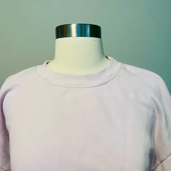 Zara Pale Pink Semi Cropped Sweatshirt - Image 3