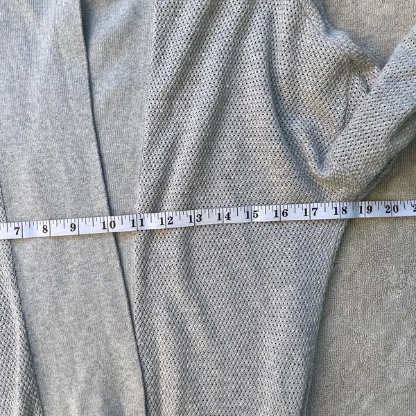 Aritzia Wilfred Gray Open front Knit Cardigan Silk Cotton Cashmere Minimalist XS - Image 9