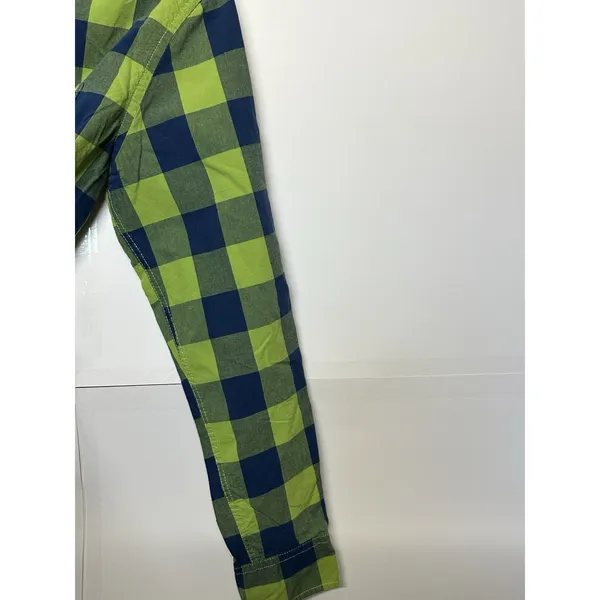 Aeropostale M Green Navy Plaid Shirt Women’s Button Down Long Sleeve Casual - Image 3