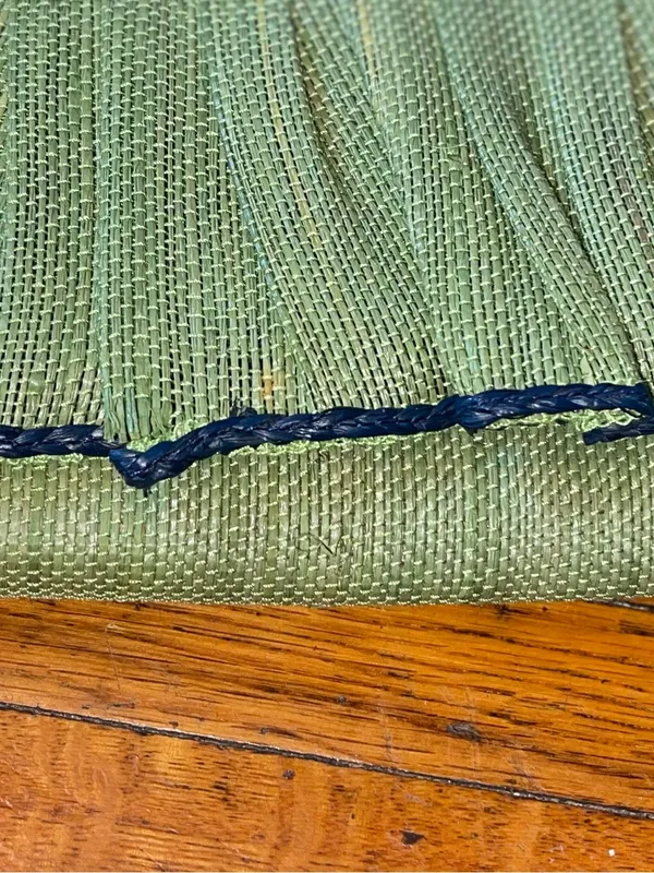 NWT Mud Pie Green Pleated Card Holder with Navy Trim - Image 7