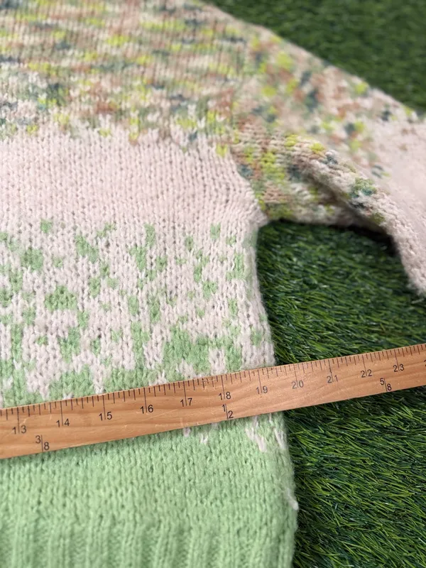 Aerie Pastel Fair Isle Mock Neck oversized Sweater Size S Womens - Image 5