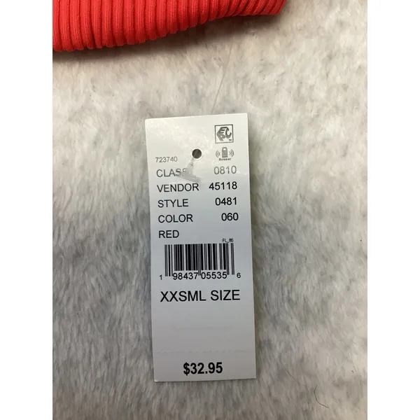PacSun Swim‎ Eco Red Ribbed Cutout Bikini Top XXS NWT 0481-060 - Image 2