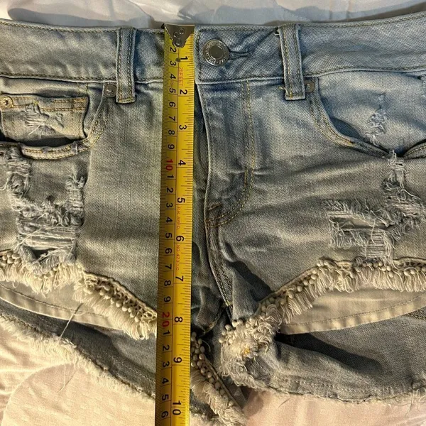 American Eagle Jean Shorts Size 4 Shortie - Image 4