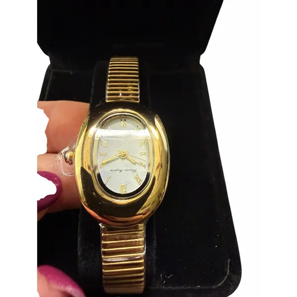 NWOT Heaven Mayhem Gold Tone Oval Watch - Image 2