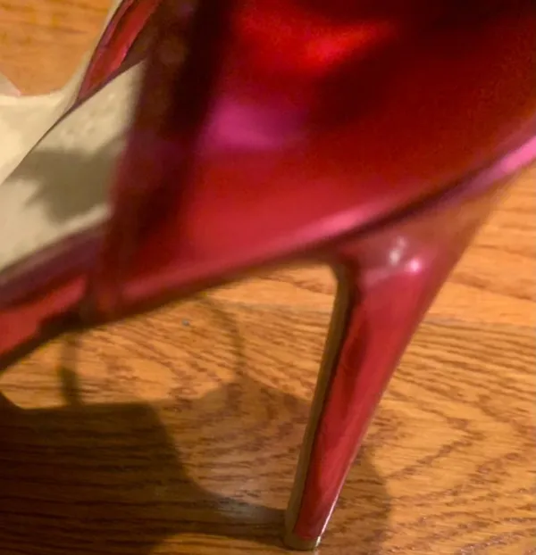 Charlotte Russe Metallic Fuchsia ankle strap Barbiecore Stilettos size 7 - Image 10