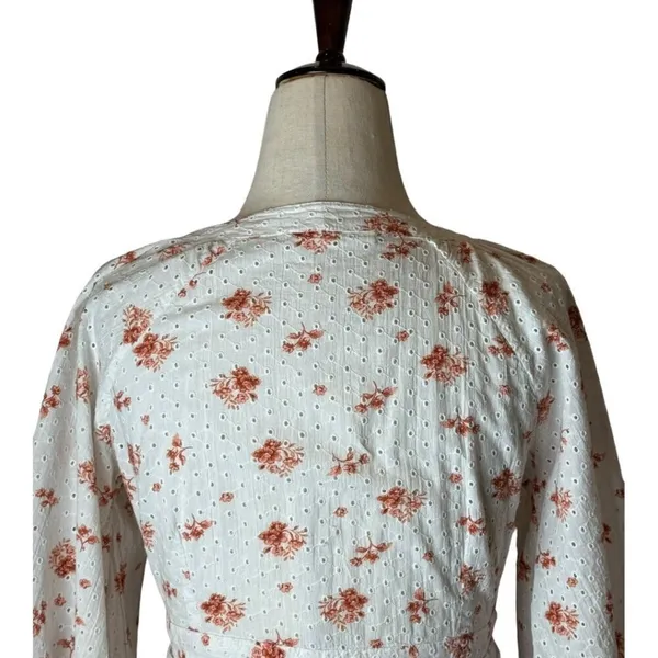 Maia Bergman Floral Wrap Dress Women XS‎ White Boho Ines Boho Cottagecore Mini - Image 6