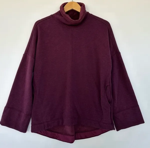 Athleta Kozy Karma Funnel Neck in Purple Grape - Image 2