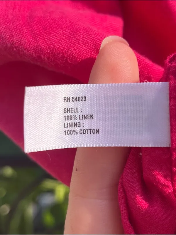 Gap Women’s Hot Pink Linen Tiered Skirt Size XS Boho Y2K Peasant Colorful - Image 6