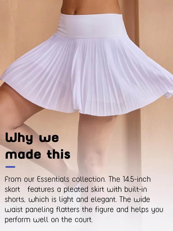ACEGOLFS
More Than Basic 14.5 Inch A Line Pleated Skort UPF50+ Size XL White - Image 6