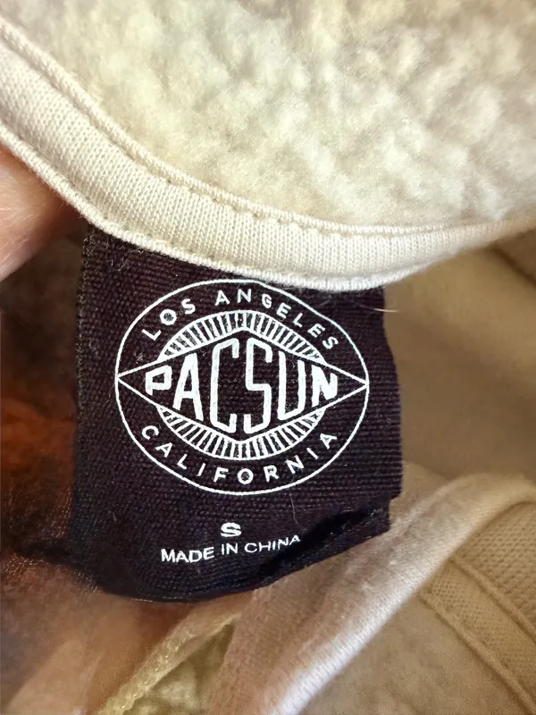 PacSun Lightweight Off-White Sherpa Jacket.  - Image 3