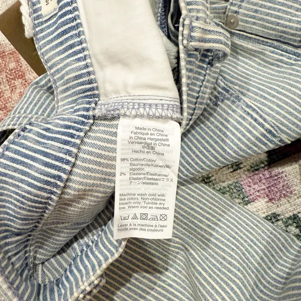 Madewell Pinstripe Skinny Jeans Size 24 High Rise Causa Comfort NWT - Image 8