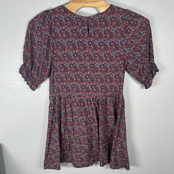 NEW Natural Life Blair Floral Mini Dress Autumn Blossom Short Sleeve Medium Boho - Image 3
