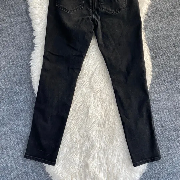 American Eagle Black Hi Rise Skinny Jeans Y2k Grunge Mallgoth Dark Office Siren - Image 8