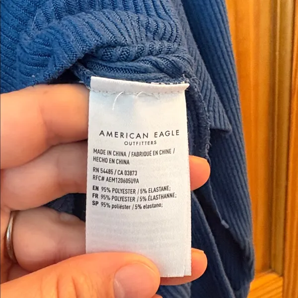 American Eagle Size Medium Blue Thermal Long-Sleeve Shirt - Image 6
