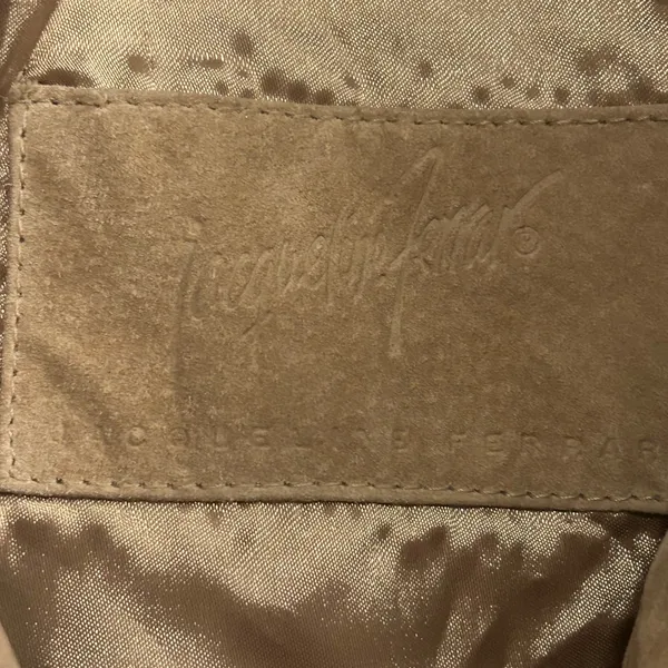 Jacqueline‎ Ferrar Suede Leather Jacket Tan Petite Small Button Front Pockets - Image 4