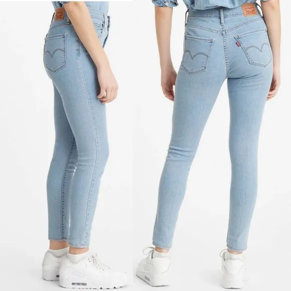Levis 720 High Rise Super Skinny Jeans Light Wash Womens Size 6 M - Image 2