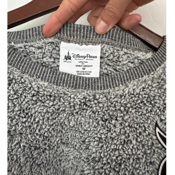 DISNEY Parks Sherpa Cozy Spirit Jersey Black/Grey Size Medium - Image 3