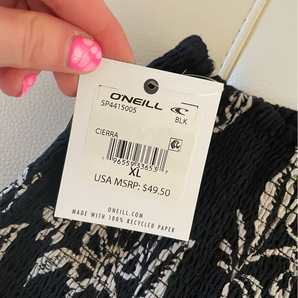 O’Neill Cierra Nadia Paisley Smocked Mini Skirt Ruffled Womens Xl - Image 7