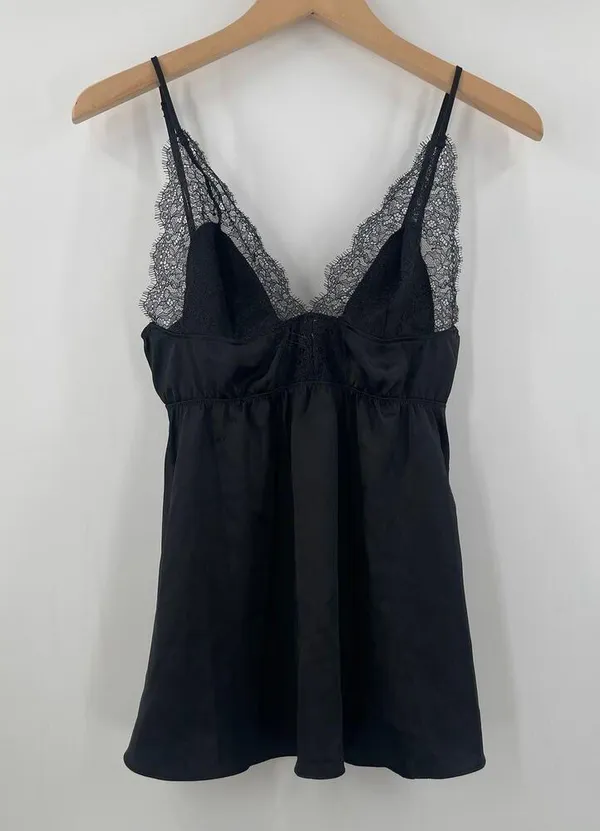 VICTORIA'S SECRET Lingerie Teddy Size Small Black Lace Sexy Lips Intimates - Image 6