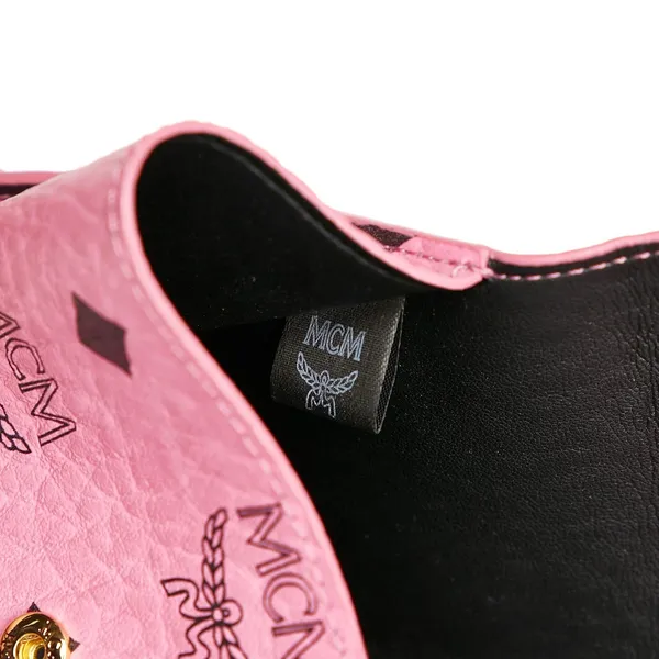MCM Visetos Leather Clutch Bag in Pink New with Tag - Image 7