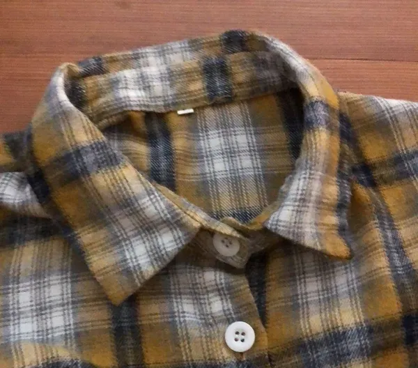 💛🤍💙 Buffalo plaid button down shirt - Image 3