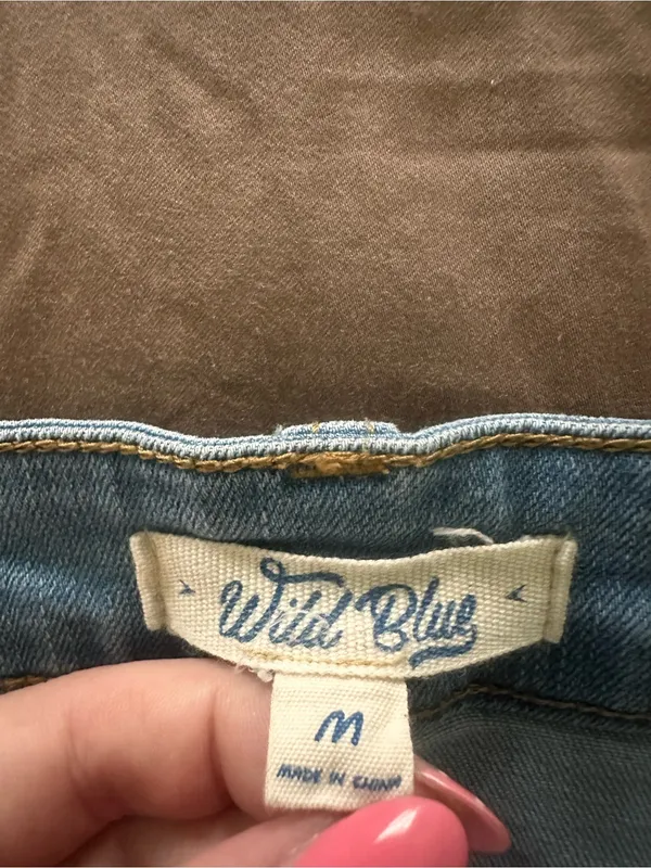 Light Wash Denim Mini Skirt - Image 3