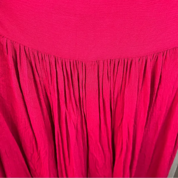 Karen Kane Size Small Oversized Red Rayon Sleeveless Flowy Button Front Blouse - Image 5