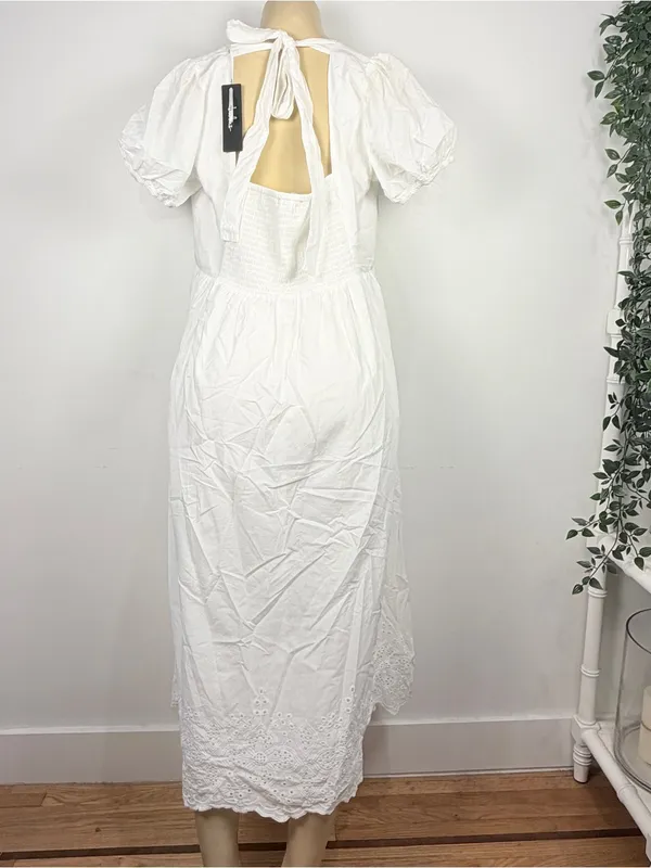 New Lulus Stylish Merriment Puff Sleeve Embroidered Midi Dress Sz XXL Cottagecor - Image 6
