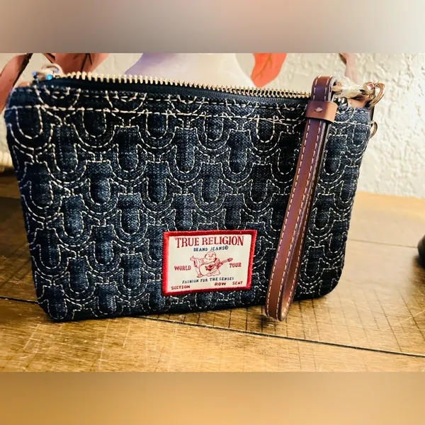 True Religion Women's Mini Wallet, Small Compact Quilted Clutch Pouch - Image 10