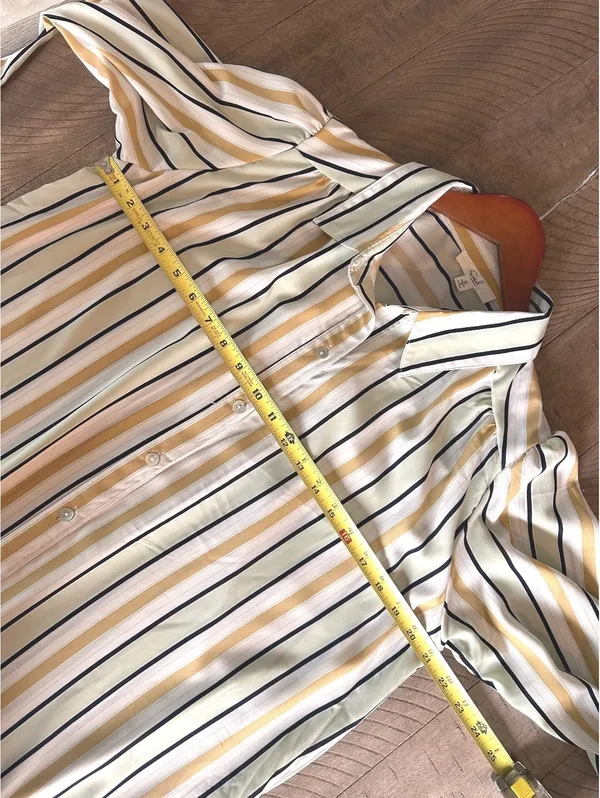 Easel Long Sleeve Striped Button Up Maxi Shirt Dress Women’s Small - Image 9